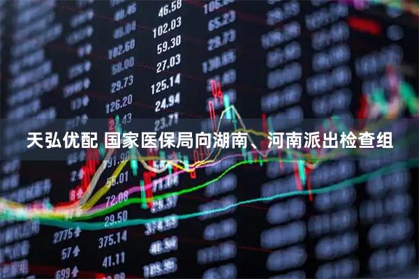 天弘优配 国家医保局向湖南、河南派出检查组